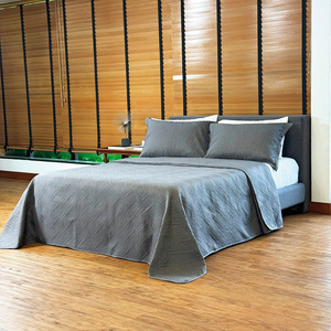 Cobreleito Liso Queen Intenso 2,40 M X 2,60 M com 3 Pecas - Cinza