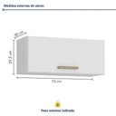 Ver imagem 5 de Armário Aéreo para Cozinha 1 Porta Geladeira São Luis Valdem Branco