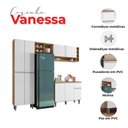 Ver imagem 5 de Cozinha Vanessa e Balcão de Pia Tatiane 120cm Amêndoa Branco - Ajl