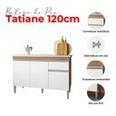 Ver imagem 6 de Cozinha Vanessa e Balcão de Pia Tatiane 120cm Amêndoa Branco - Ajl