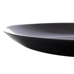 Conjunto 6 Pratos de Vidro Opalino para Sobremesa 19cm Preto Servir Doces Lanches Tortas - 7