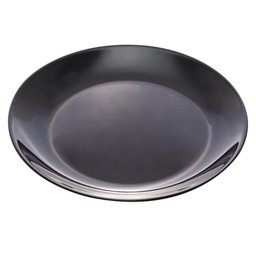Conjunto 6 Pratos de Vidro Opalino para Sobremesa 19cm Preto Servir Doces Lanches Tortas - 5