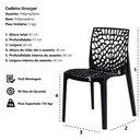 Ver imagem 6 de Kit 4 Cadeiras Gruvyer Vermelha Sala Cozinha Jantar