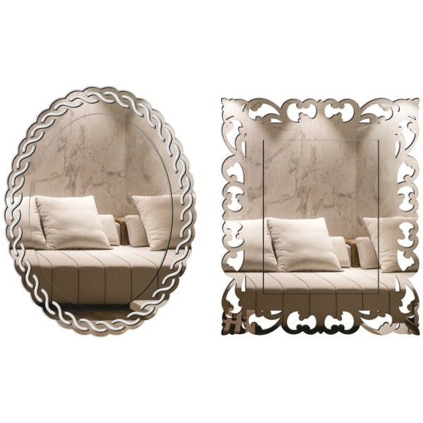 Kit Espelho Decorativo Veneziano 3869 e 3802