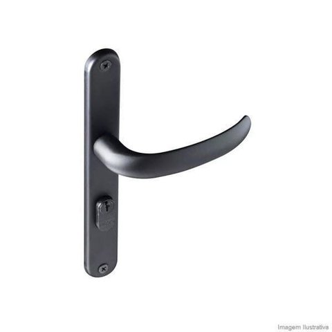Fechadura 603 Com Espelho Preto 22MM