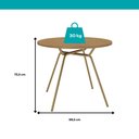 Ver imagem 4 de Conjunto de Sala de Jantar 4 Cadeiras Nala Carraro Noce Dourado