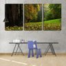 Quadro canvas 68x126 folhas secas no gramado - 2