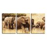 Quadro canvas 68x126 elefantes se banhando no lago - 1