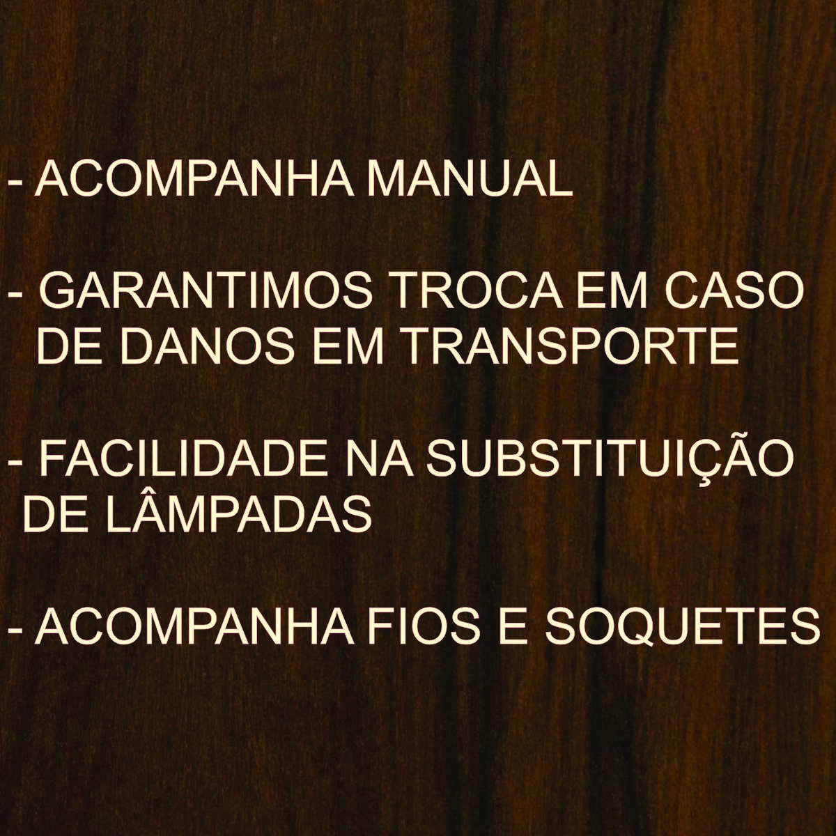 Luminária Acrílico Plafon Madeira Copacabana 50cm 3619 - 6