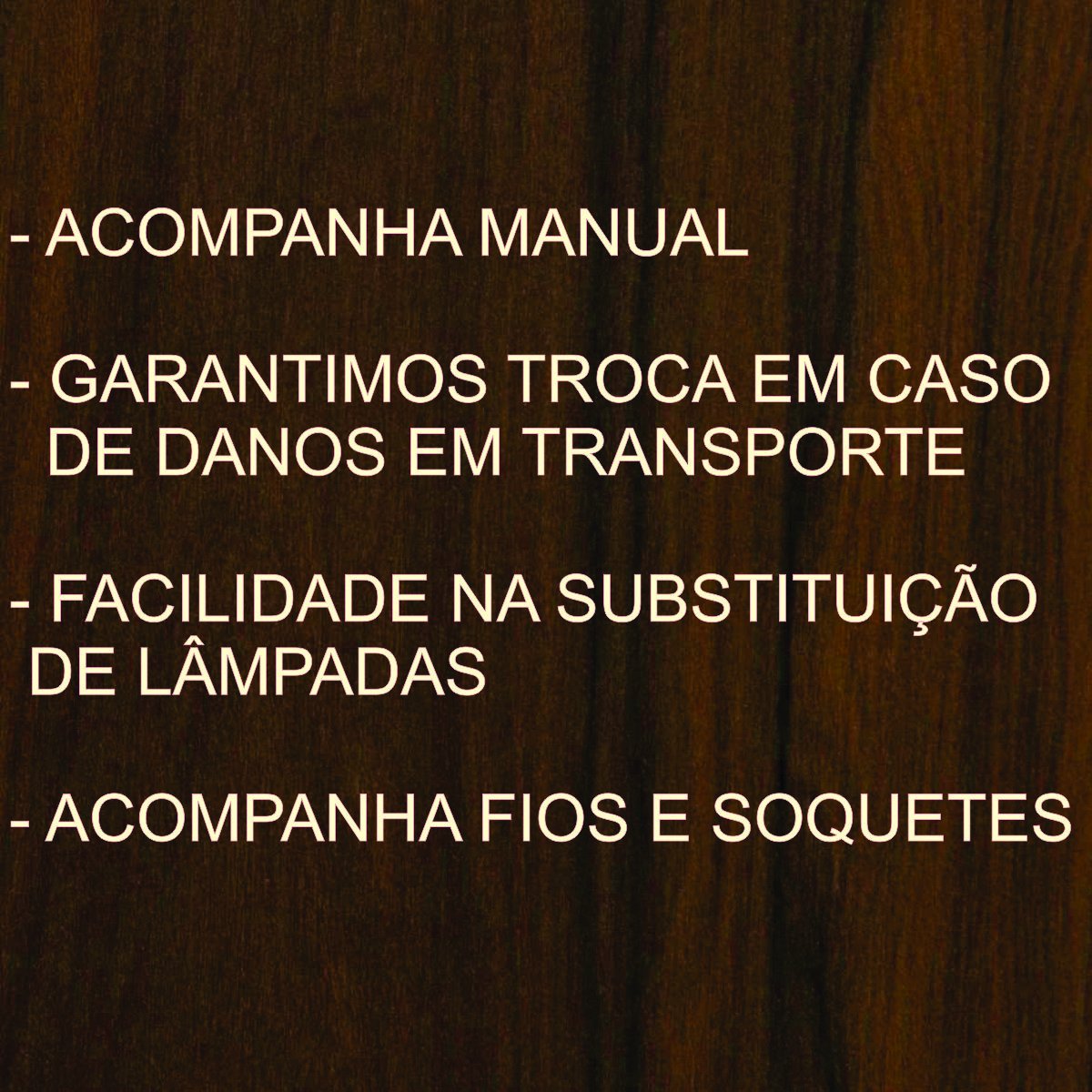 Luminária Acrílico Plafon Madeira Copacabana 30cm 3617 - 6