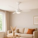 Ver imagem 2 de Plafon Air Breeze Led Multicor C/ Ventilador 37w + Controle Opus St2915 - Branco