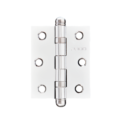 Dobradiça Simples Aço Carbono 6,3cmx7,6cm 3025 com Rolamento 3 Peças Pado