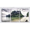 Ver imagem 1 de Quadro canvas 68x126 monte de pedra na praia