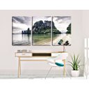 Ver imagem 2 de Quadro canvas 68x126 monte de pedra na praia