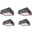 Ver imagem 1 de Kit 4 Pçs Luminária Acrílico Plafon Copacabana 20 e 30 cm