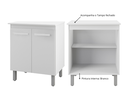 Ver imagem 2 de Balcão de Cozinha Multiuso para Forno ou Microondas com 2 Portas Serena - Branco