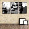 Quadro canvas 68x126 dois barcos pesqueiros arte pb - 2