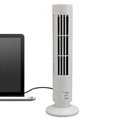 Ver imagem 4 de Ventilador Torre Vertical Portatil Usb Mini Bivolt Compacto 2 Velocidades Mesa Escritorio Branco