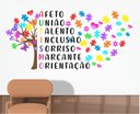 Ver imagem 1 de Adesivo de Parede Pedagogia Árvore Autismo e Frase