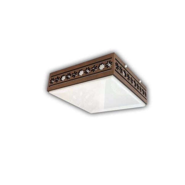 Luminária Plafon Madeira Porto Belo Peg Bmsd 40cm - 7