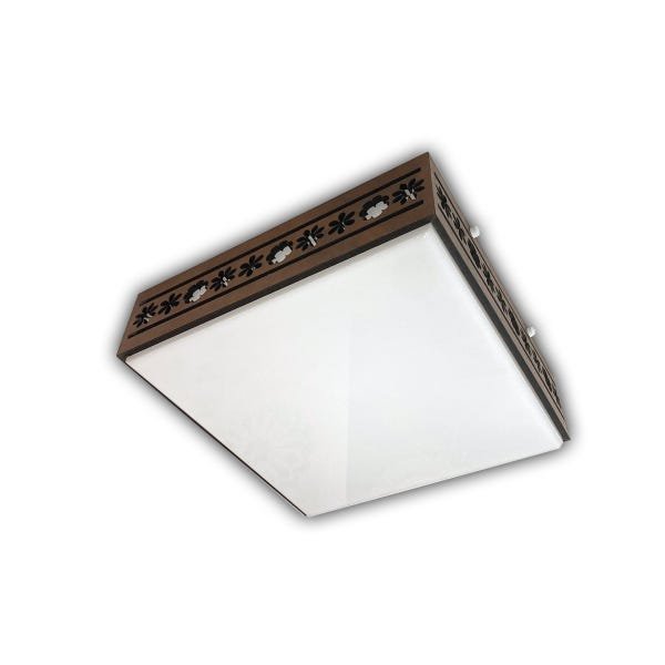 Luminária Plafon Madeira Porto Belo Peg Bmsd 40cm - 5