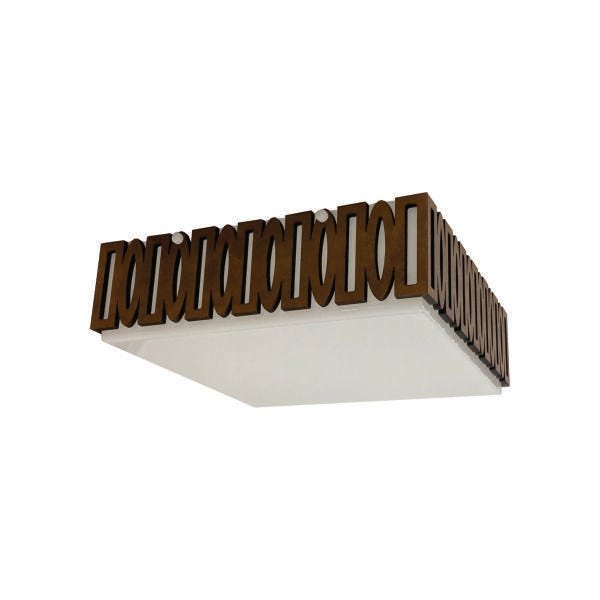 Luminária Plafon Madeira Canasvieiras Peg Bmsd 40cm - 9