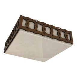 Luminária Plafon Madeira Leblon Peg Bmsd 20cm - 8