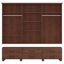 Ver imagem 3 de Guarda Roupa 6 Portas e 6 Gavetas Linha Ouro Madeira Maciça 2254wn Café Finestra