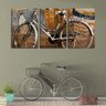 Quadro canvas 68x126 bicicleta retrô na parede pichada - 2