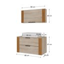 Ver imagem 5 de Conjunto Gabinete Banheiro Taos 80cm (Armário + Cuba + Espelheira + Tampo Vidro)