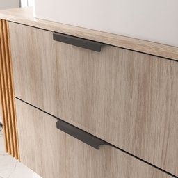 Conjunto Gabinete Banheiro Taos 80cm (Armário + Cuba + Espelheira + Tampo Vidro) - 4