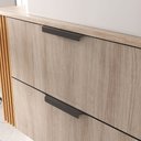 Ver imagem 4 de Conjunto Gabinete Banheiro Taos 80cm (Armário + Cuba + Espelheira + Tampo Vidro)