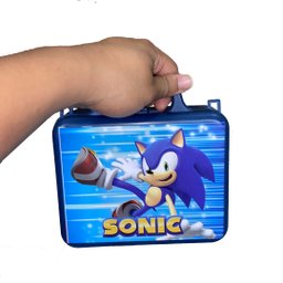 Kit Sonic the Hedgehog 1 Maletinha + 1 Copo + 1 Mini Toalha - 4