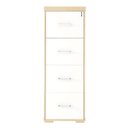 Ver imagem 3 de Arquivo Tamburato 4 Gavetas Ii - Carvalho/branco 6205