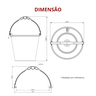 Balde Reforçado Multiuso com Marcação 12 Litros Cor Branco Durín - 6