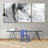 Quadro canvas 68x126 husky brincando na neve - 2