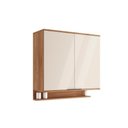 Ver imagem 1 de Armário Aéreo Cozinha Modulado Alpha 2502 C/ 2 Portas 80cm Freijo/off White - Carraro
