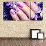 Quadro canvas 68x126 pintura de unhas e flores - 2