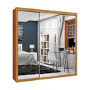 Ver imagem 2 de Guarda-Roupa Casal 3 Portas de Correr com Espelhos e 4 Gavetas 186cm Multimóveis CR35571 Madeirado