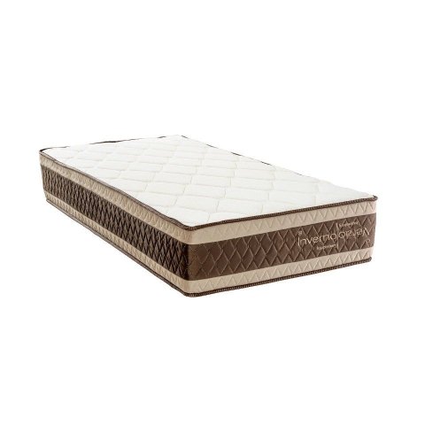 Colchão Solteiro Molas Ensacadas Inverno e Verão Kappesberg Marrom com Branco 120kg 0,88x1,88x0,30