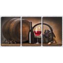 Ver imagem 1 de Quadro canvas 68x126 pequeno barril e cesto de uvas