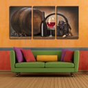 Ver imagem 2 de Quadro canvas 68x126 pequeno barril e cesto de uvas