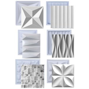 Formas Kit Molde de Placa Gesso 3d Cimento Fdg Abs Plástico