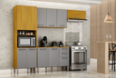 Ver imagem 1 de Cozinha Modular Malta 11 Portas 2 Gavetas - CHF Móveis:Cinamomo/Cinza