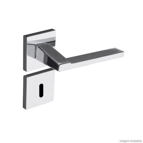 Fechadura Chopin Cromado Interna Rosa Pado
