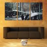 Quadro canvas 68x126 neve caindo na cidade - 2