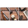 Quadro canvas 68x126 kit barbearia retrô - 1