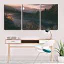 Ver imagem 2 de Quadro canvas 68x126 estrelas sobre a mata desenho