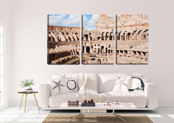 Quadro canvas 68x126 interior das ruínas do coliseu - 1