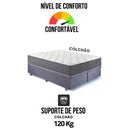 Ver mais imagens de Base Box Baú Queen Bipartido 158x198 Suede com Colchão Relax Fresh Molas Ensacadas